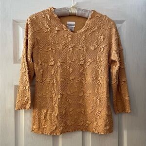 Women’t Textured Haystacks Short Sleeve Top Made in USA